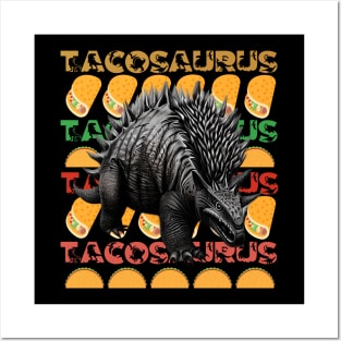 Tacosaurus Stegosaurus Dinosaur Posters and Art